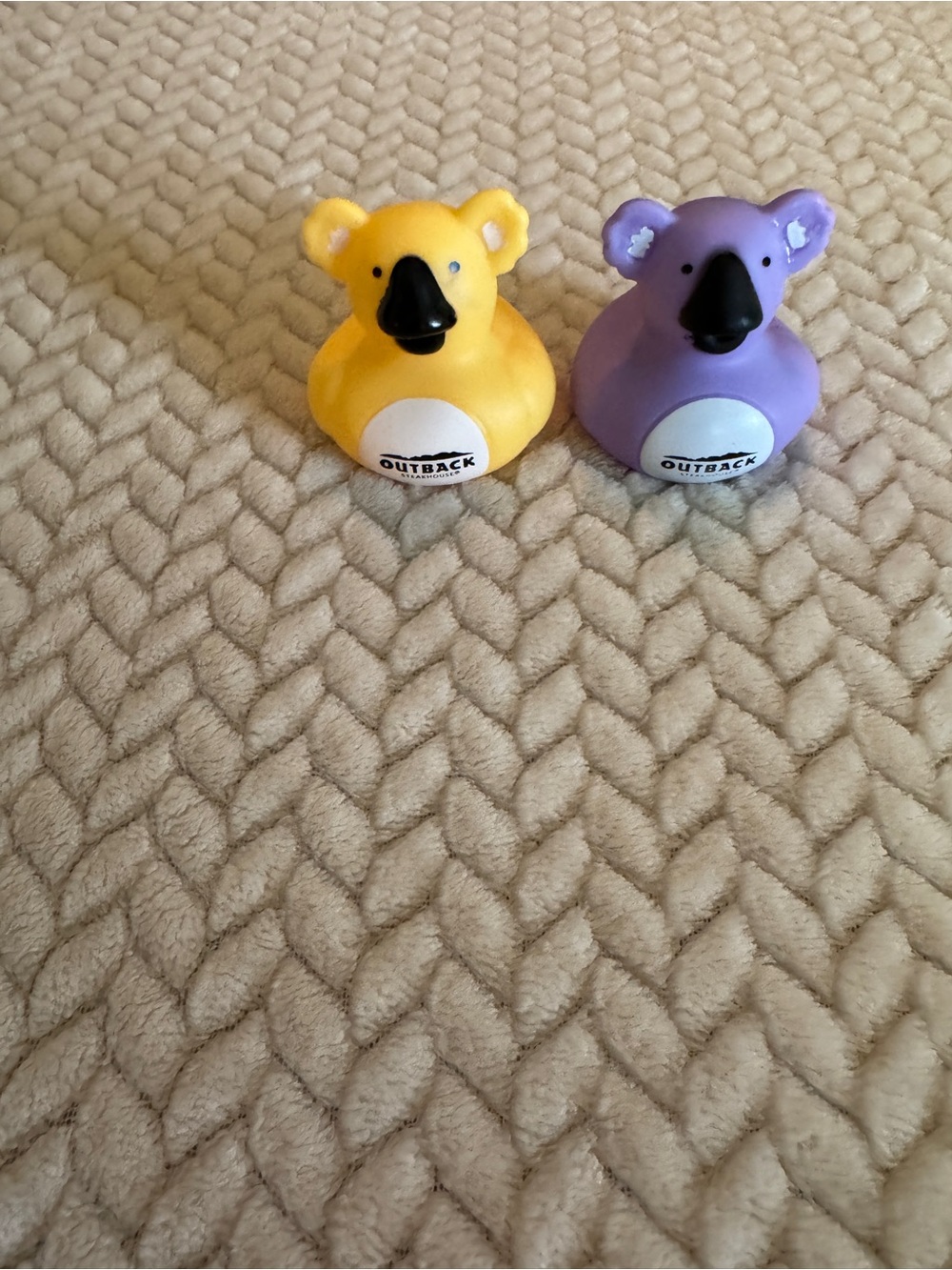 Outback Steakhouse Koala Ducks - Yellow & Lavender